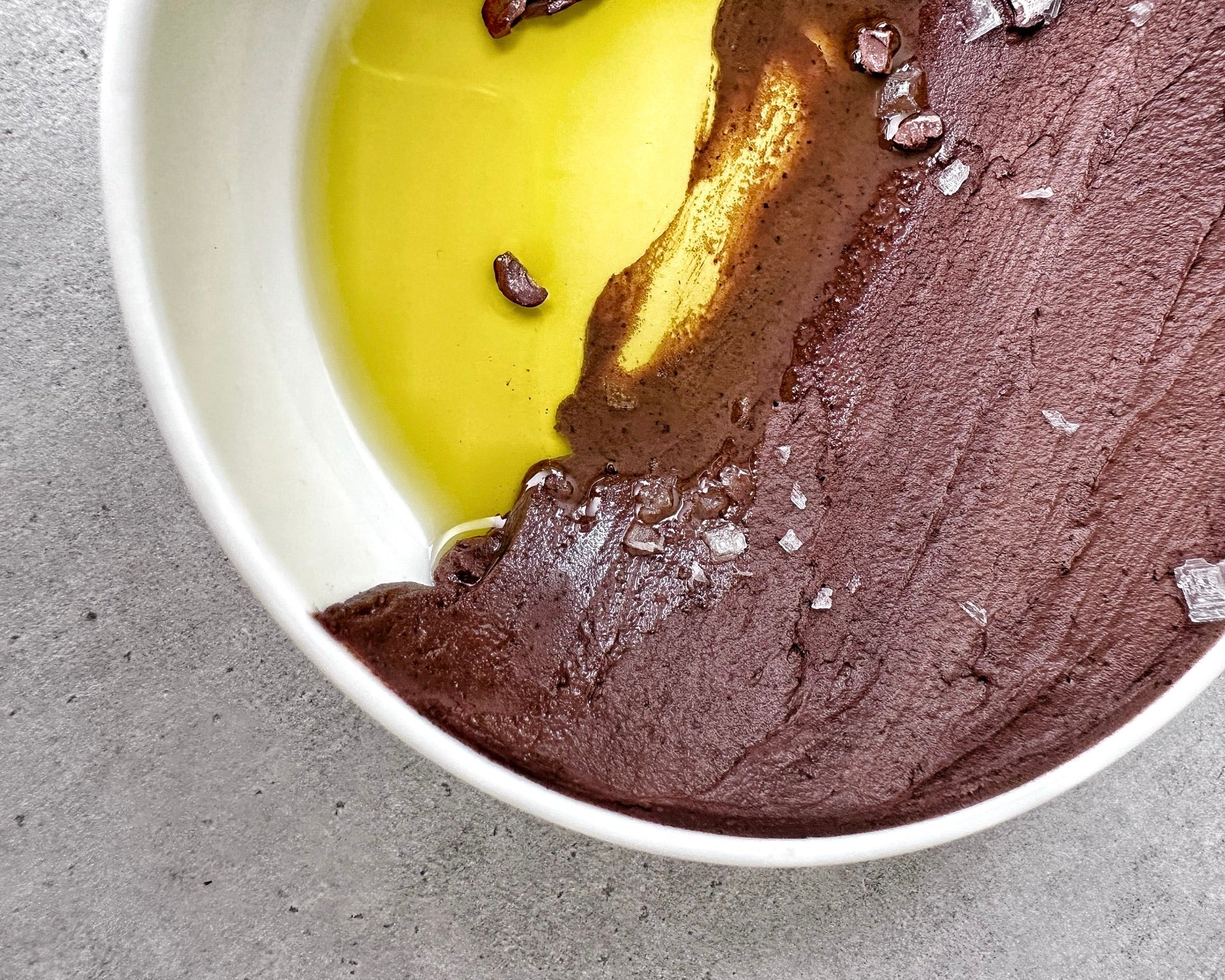 Vegan Bean Chocolate Mousse with Evoo