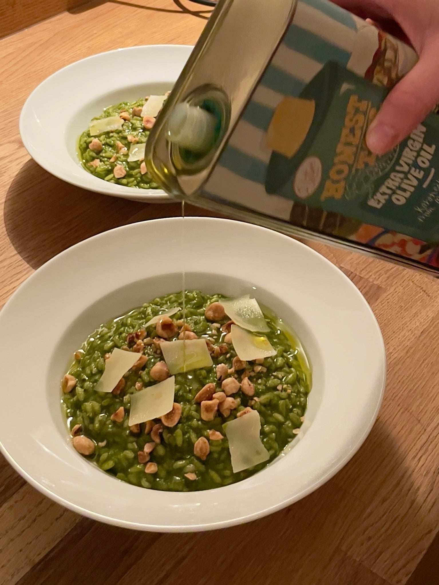 Cavolo nero, gruyere & hazelnut risotto – Honest Toil Olive Oil